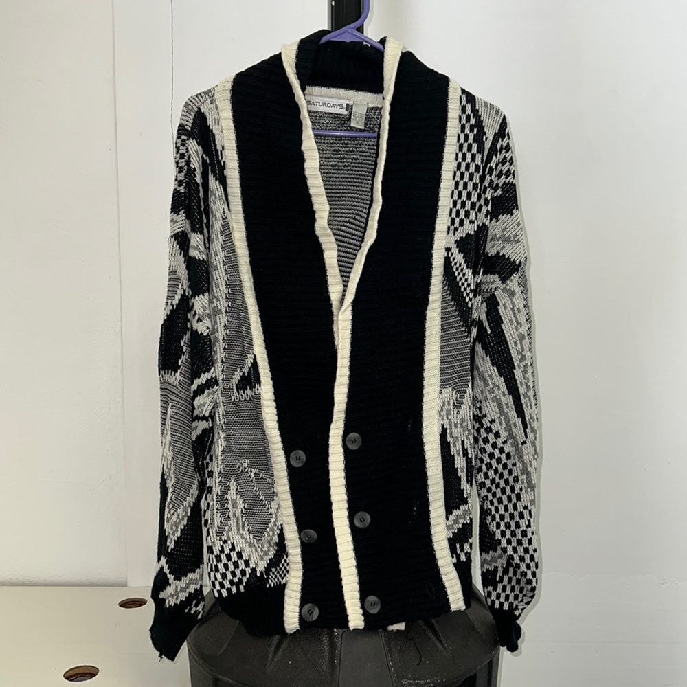 Men’s Saturdays vintage cardigan Sz XL